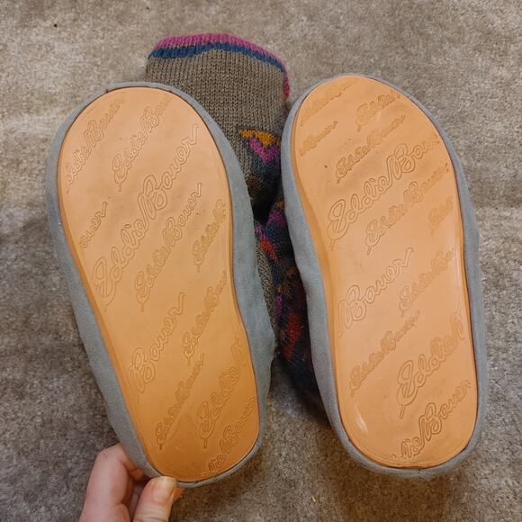 Eddie Bauer Slippers SIze Small / Medium Aztec Print Soft Rubber Bottom S/M NWOT - Picture 3 of 10